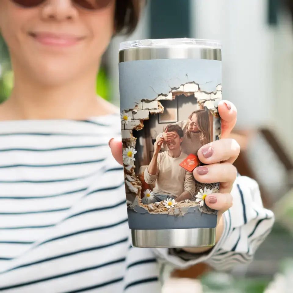 And So Together - Custom Photo - Personalized Gifts For Couple - 20oz Tumbler