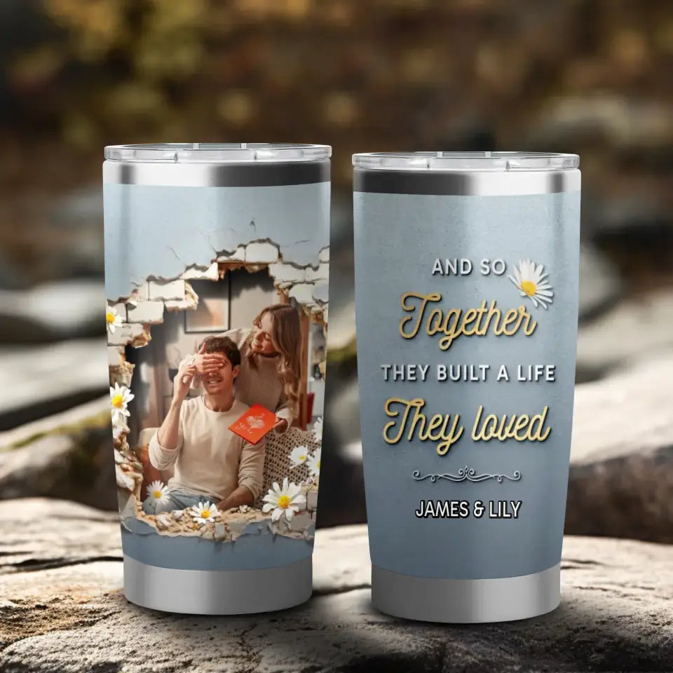 And So Together - Custom Photo - Personalized Gifts For Couple - 20oz Tumbler