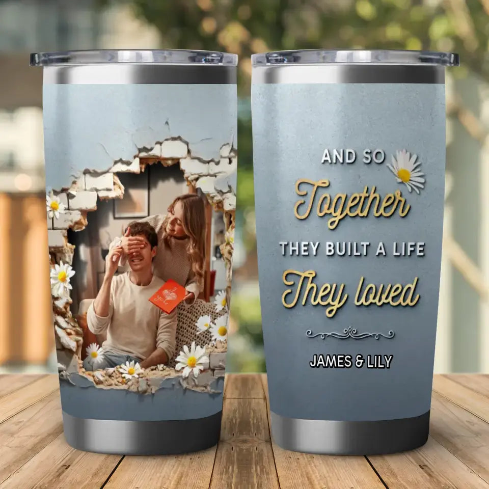 And So Together - Custom Photo - Personalized Gifts For Couple - 20oz Tumbler