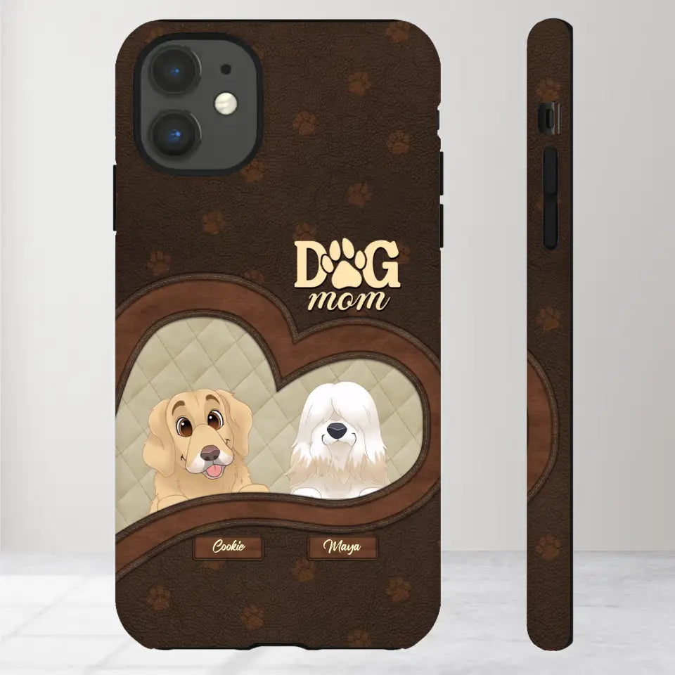 Dog Mom - Custom Name - Personalized Gifts for Dog Lovers - iPhone Tough Phone Case