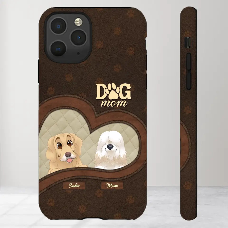 Dog Mom - Custom Name - Personalized Gifts for Dog Lovers - iPhone Tough Phone Case