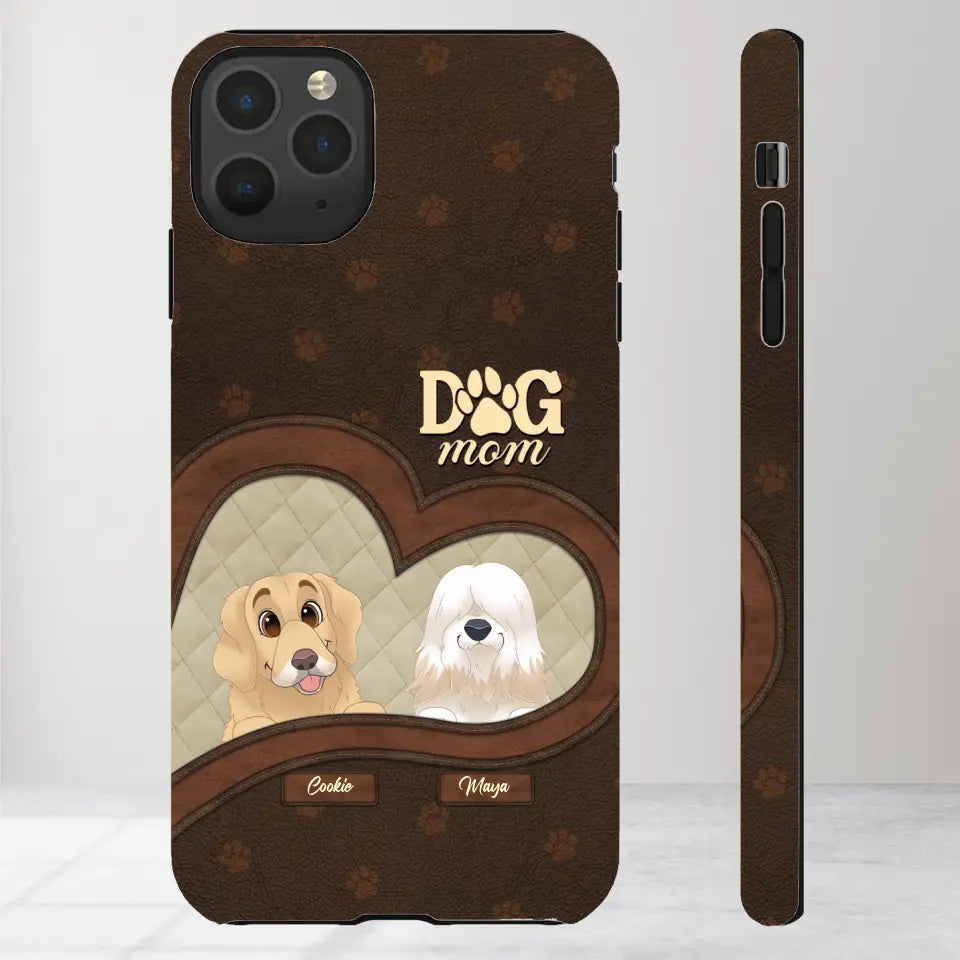 Dog Mom - Custom Name - Personalized Gifts for Dog Lovers - iPhone Tough Phone Case