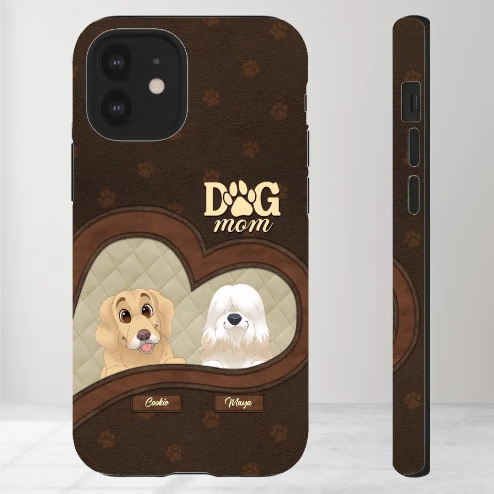 Dog Mom - Custom Name - Personalized Gifts for Dog Lovers - iPhone Tough Phone Case