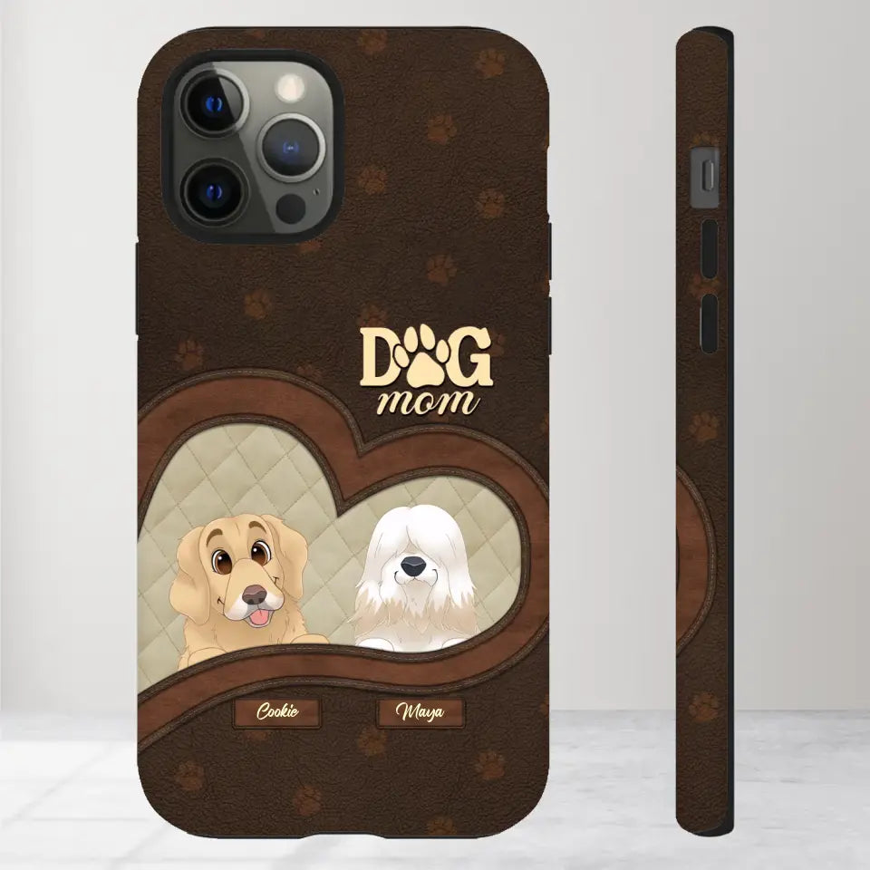 Dog Mom - Custom Name - Personalized Gifts for Dog Lovers - iPhone Tough Phone Case