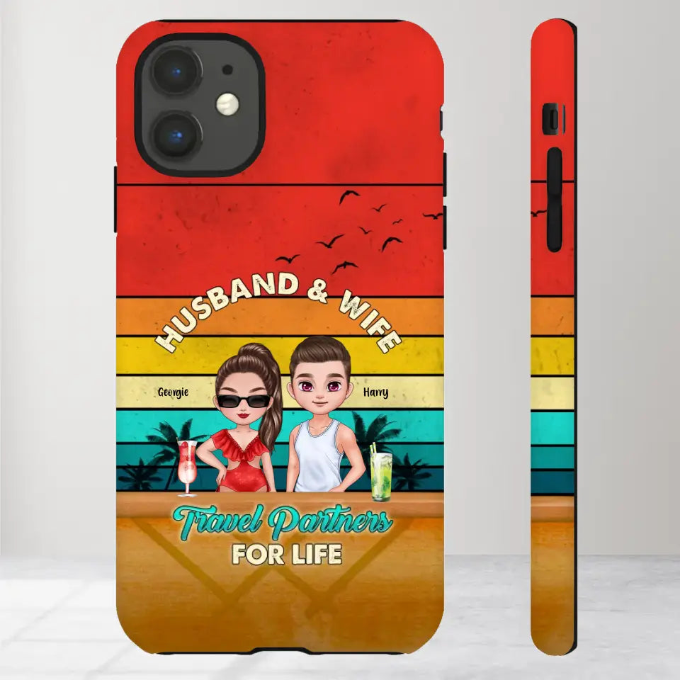 Travel Partners For Life - Personalized iPhone Tough Phone Case