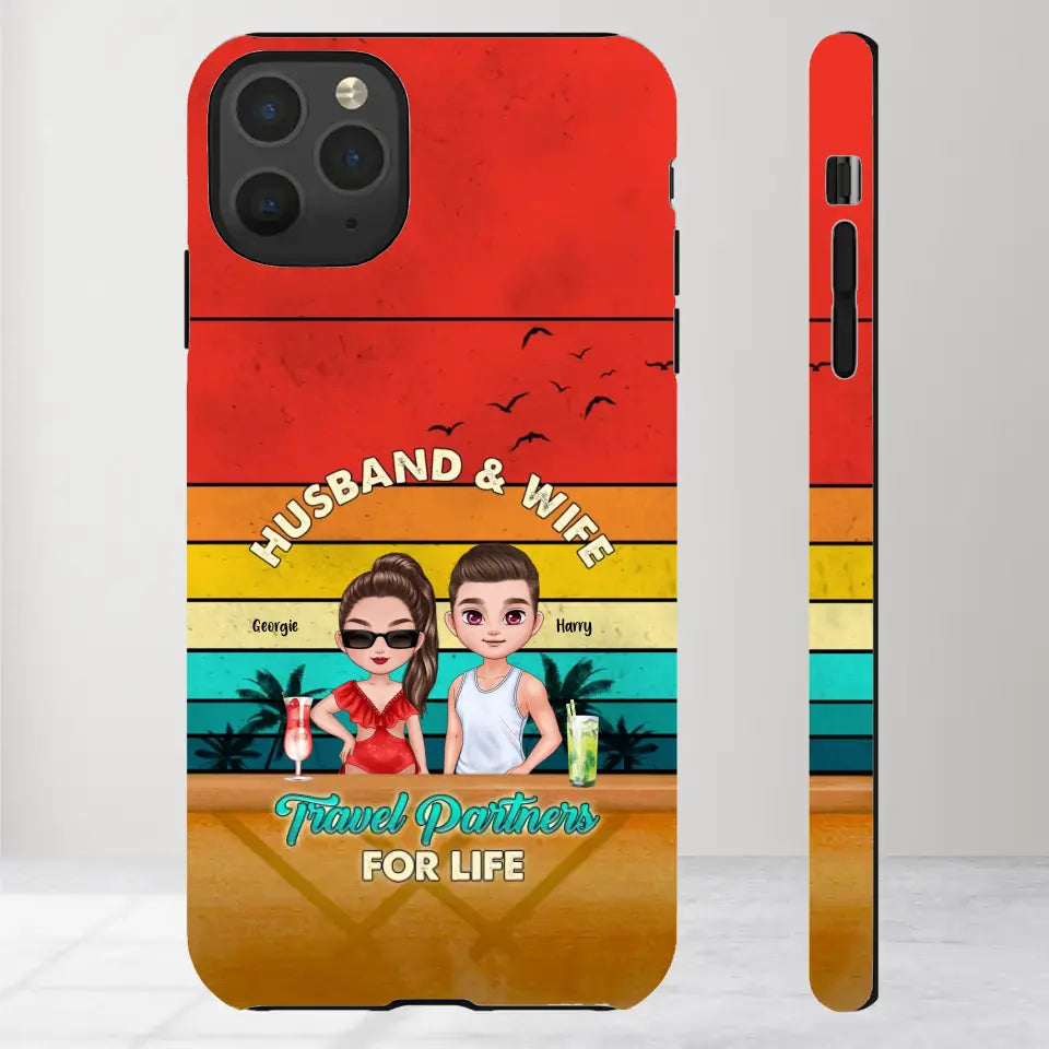 Travel Partners For Life - Personalized iPhone Tough Phone Case