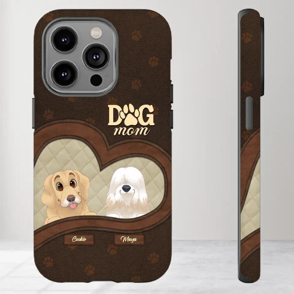 Dog Mom - Custom Name - Personalized Gifts for Dog Lovers - iPhone Tough Phone Case