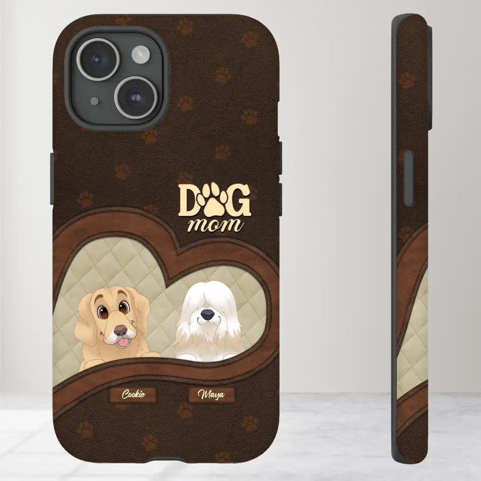 Dog Mom - Custom Name - Personalized Gifts for Dog Lovers - iPhone Tough Phone Case