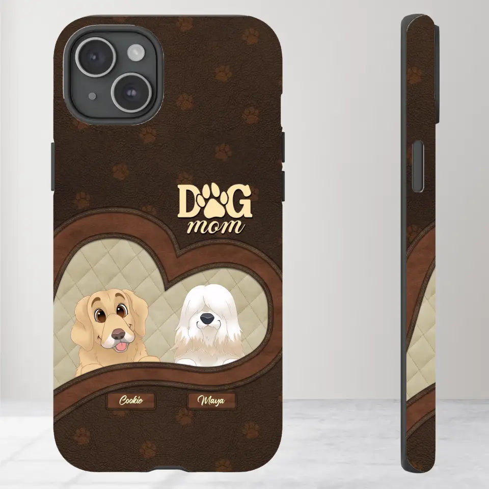 Dog Mom - Custom Name - Personalized Gifts for Dog Lovers - iPhone Tough Phone Case