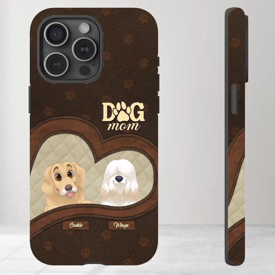 Dog Mom - Custom Name - Personalized Gifts for Dog Lovers - iPhone Tough Phone Case