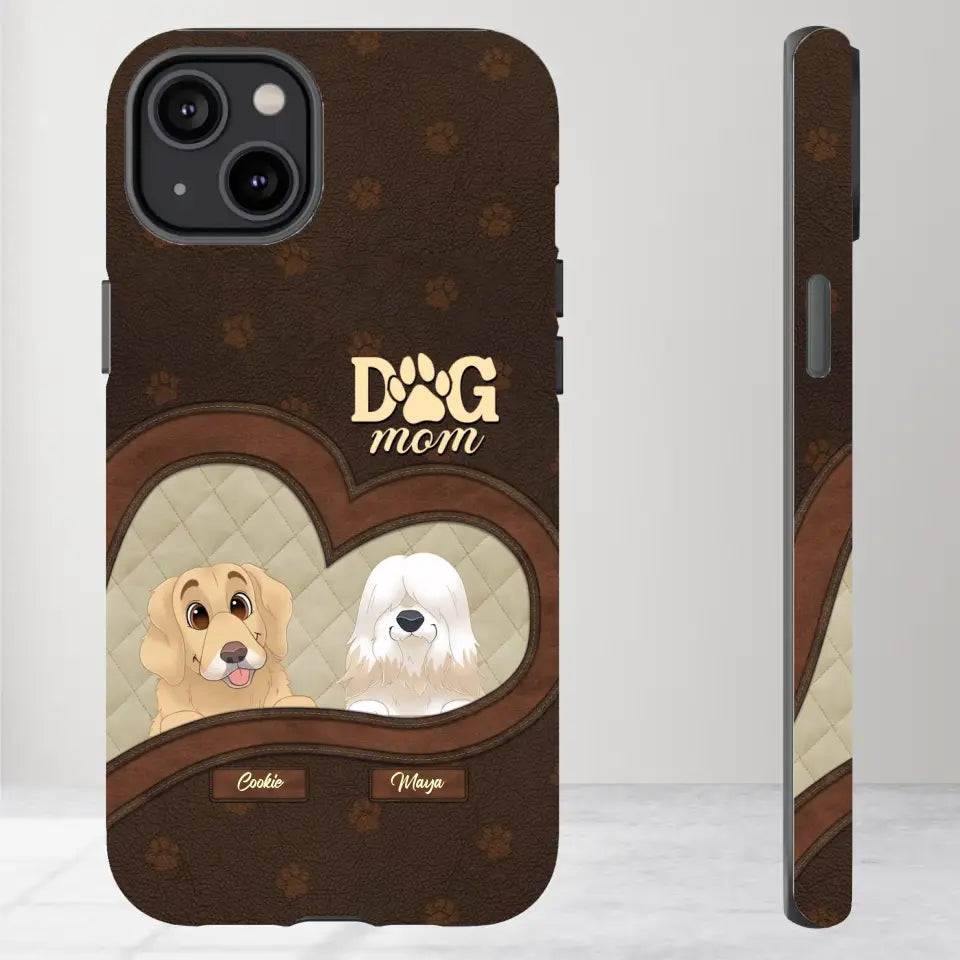 Dog Mom - Custom Name - Personalized Gifts for Dog Lovers - iPhone Tough Phone Case