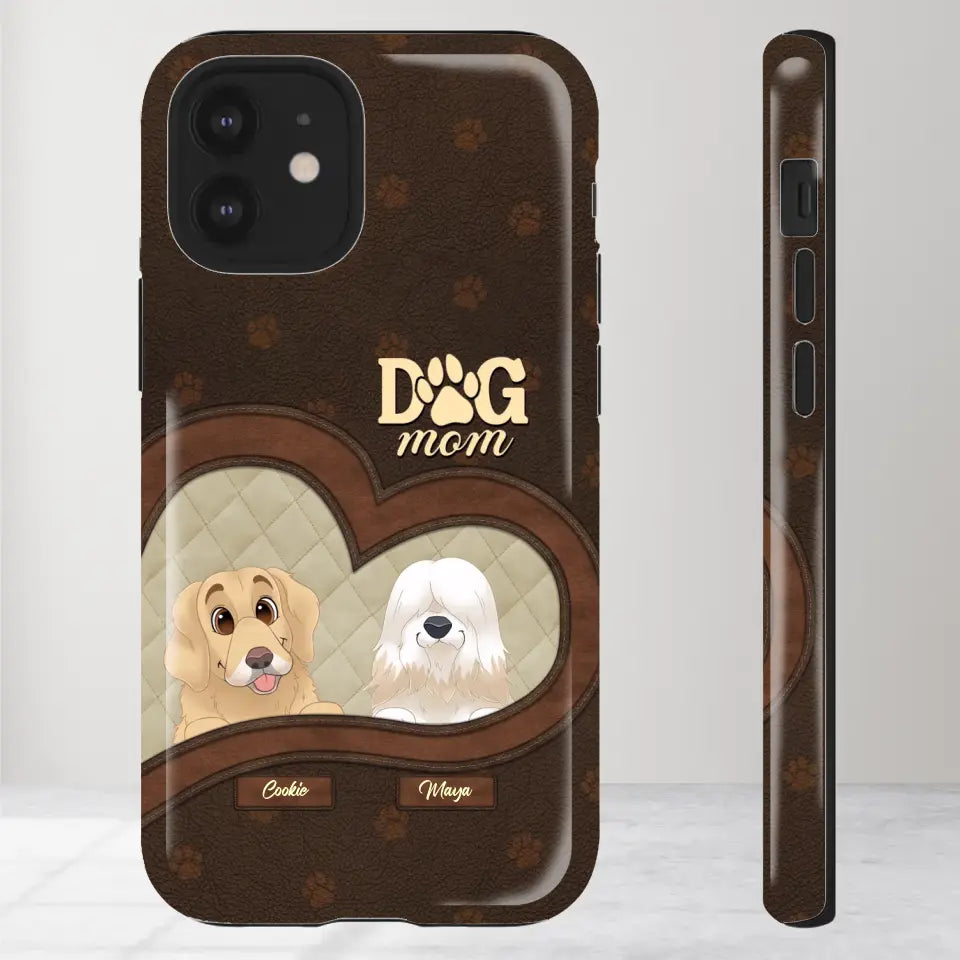 Dog Mom - Custom Name - Personalized Gifts for Dog Lovers - iPhone Tough Phone Case