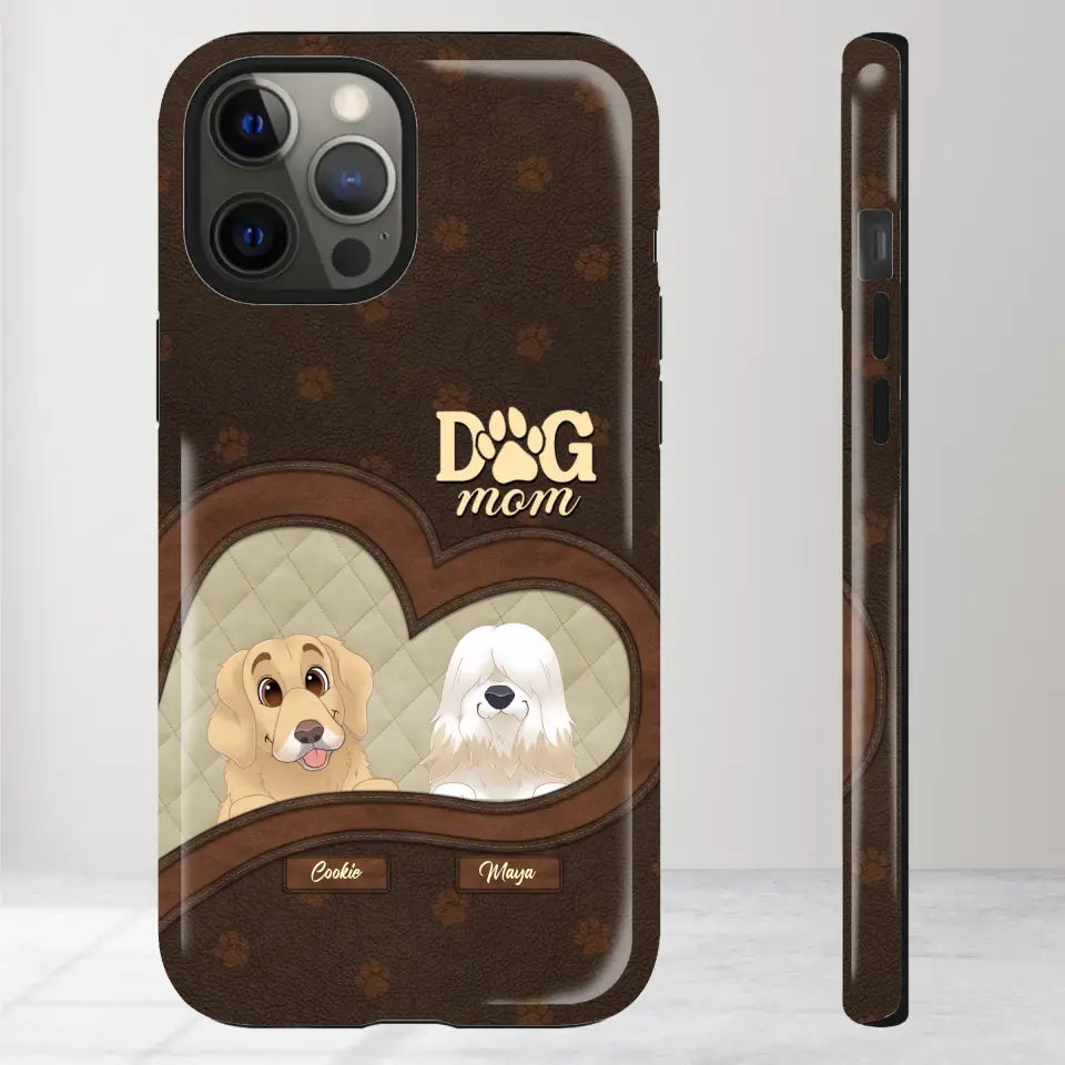 Dog Mom - Custom Name - Personalized Gifts for Dog Lovers - iPhone Tough Phone Case