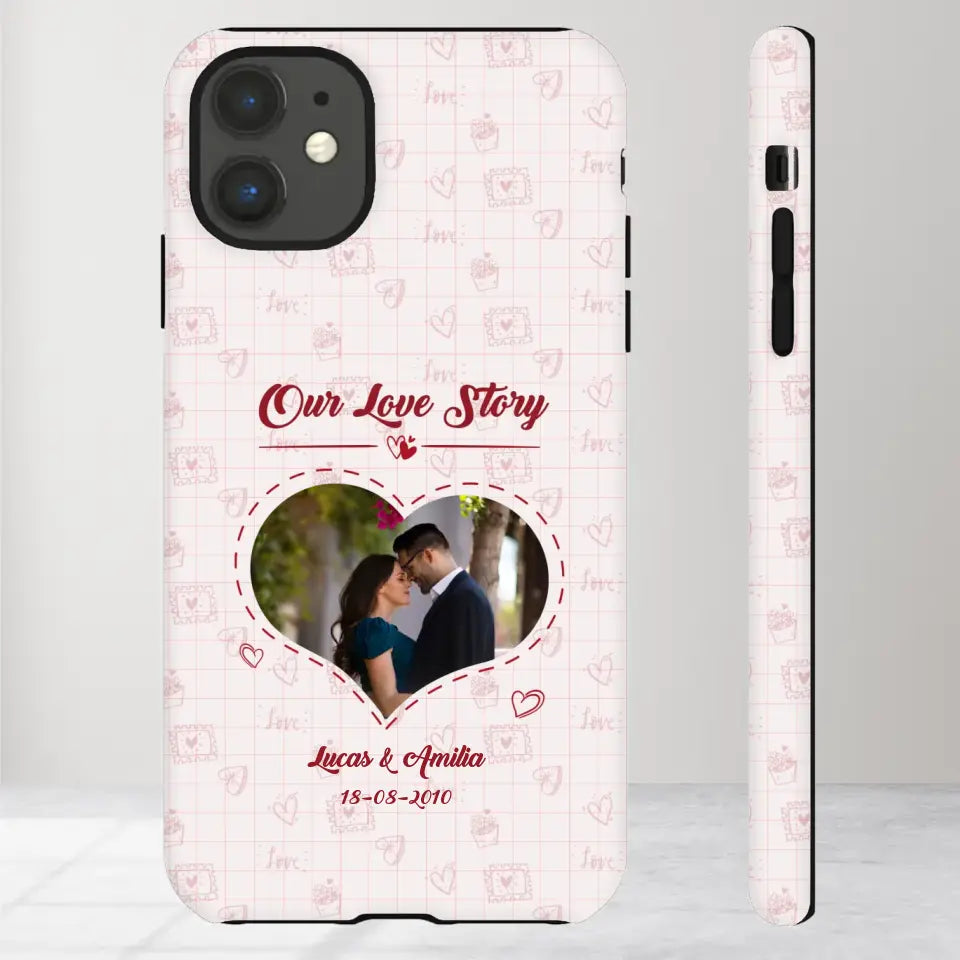 Our Love Story - Personalized Gifts for Couples - iPhone Tough Phone Case