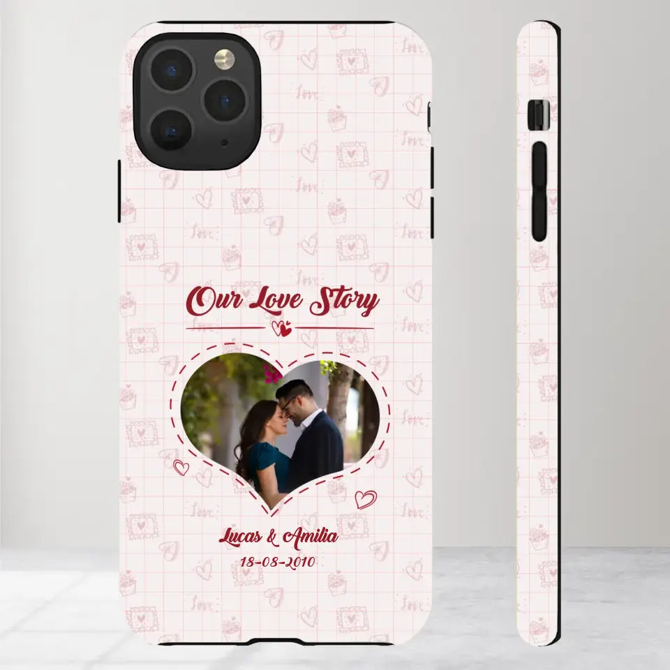 Our Love Story - Personalized Gifts for Couples - iPhone Tough Phone Case