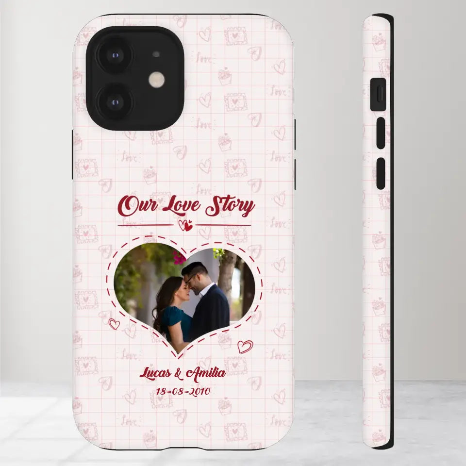 Our Love Story - Personalized Gifts for Couples - iPhone Tough Phone Case