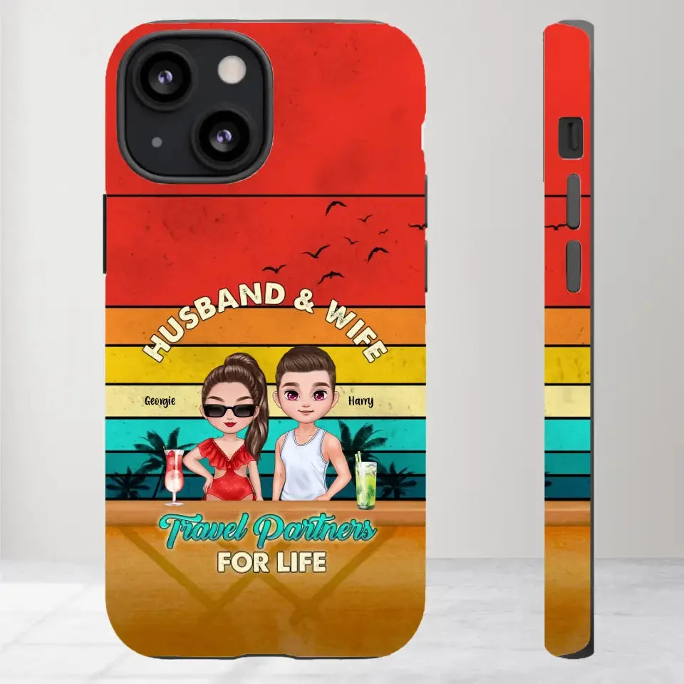 Travel Partners For Life - Personalized iPhone Tough Phone Case