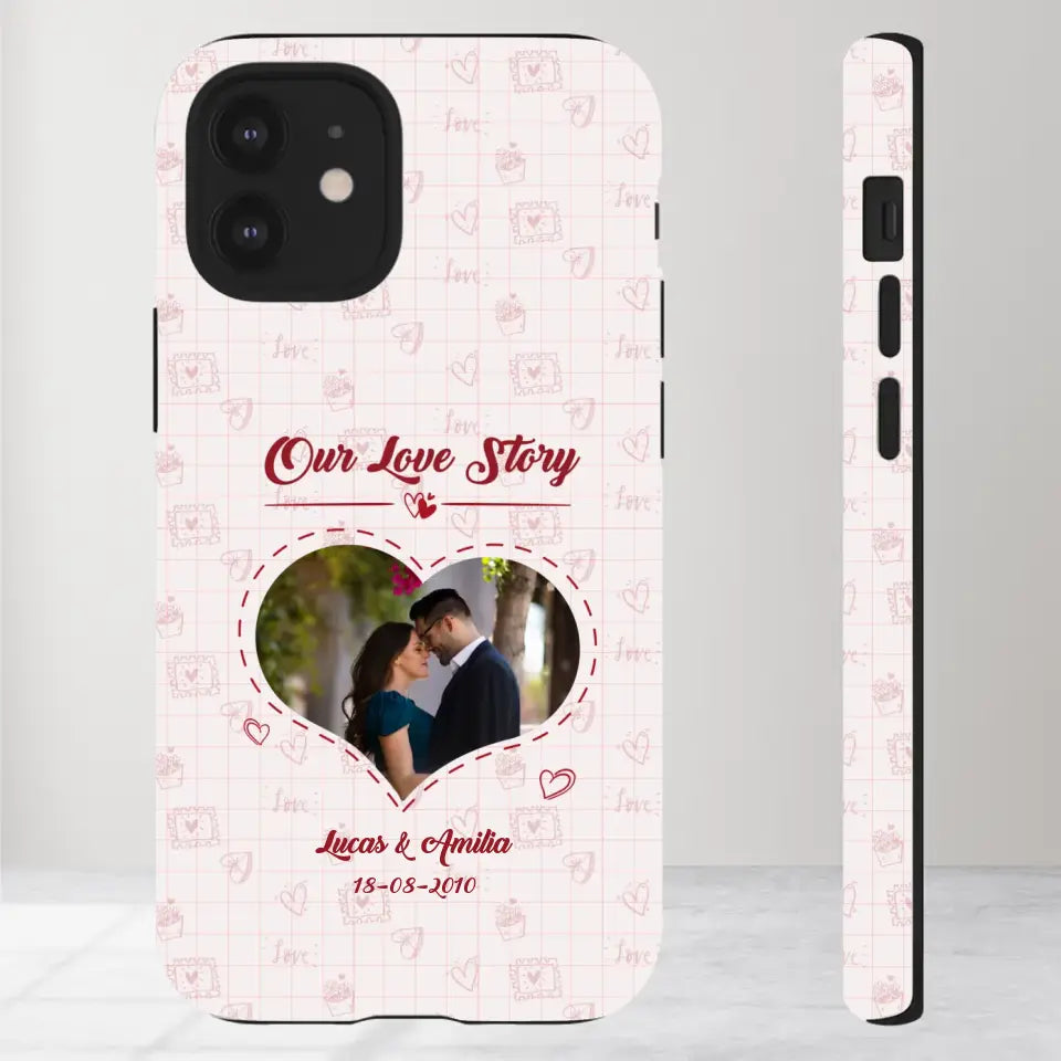 Our Love Story - Personalized Gifts for Couples - iPhone Tough Phone Case