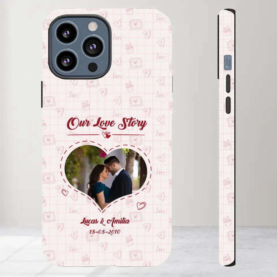 Our Love Story - Personalized Gifts for Couples - iPhone Tough Phone Case