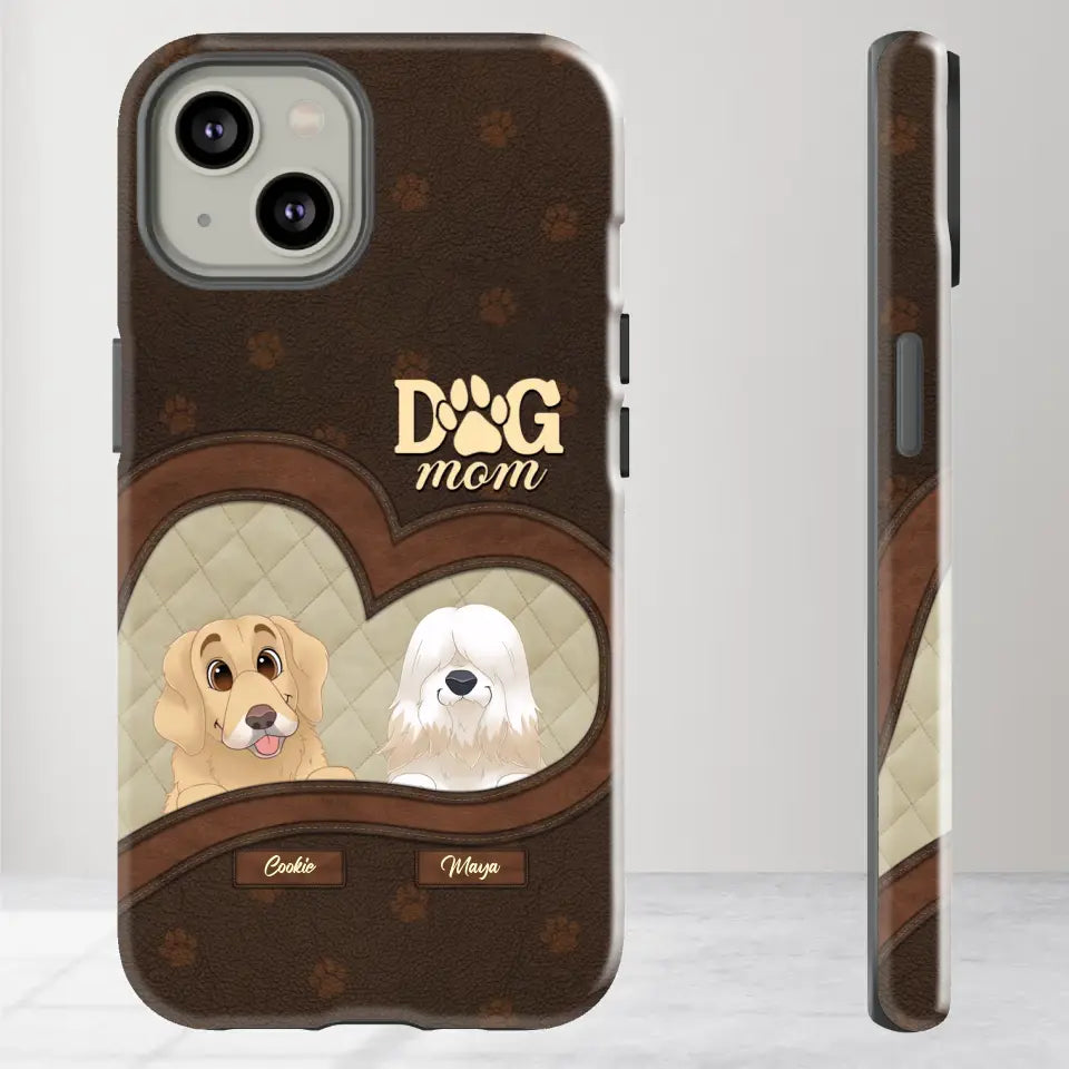 Dog Mom - Custom Name - Personalized Gifts for Dog Lovers - iPhone Tough Phone Case