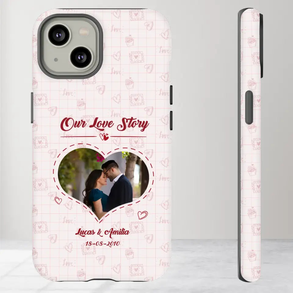 Our Love Story - Personalized Gifts for Couples - iPhone Tough Phone Case