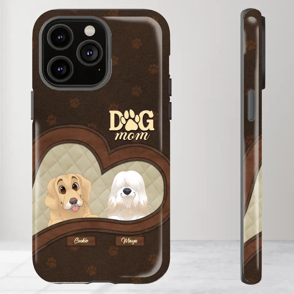 Dog Mom - Custom Name - Personalized Gifts for Dog Lovers - iPhone Tough Phone Case