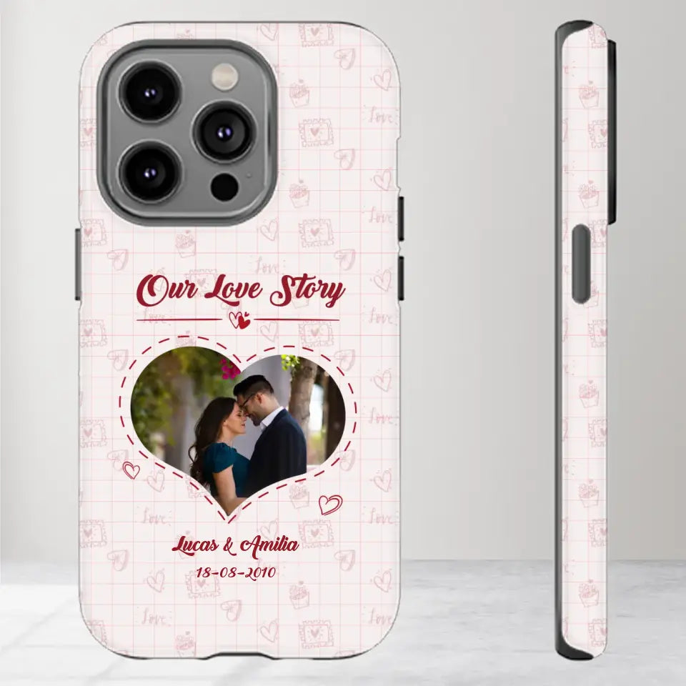 Our Love Story - Personalized Gifts for Couples - iPhone Tough Phone Case