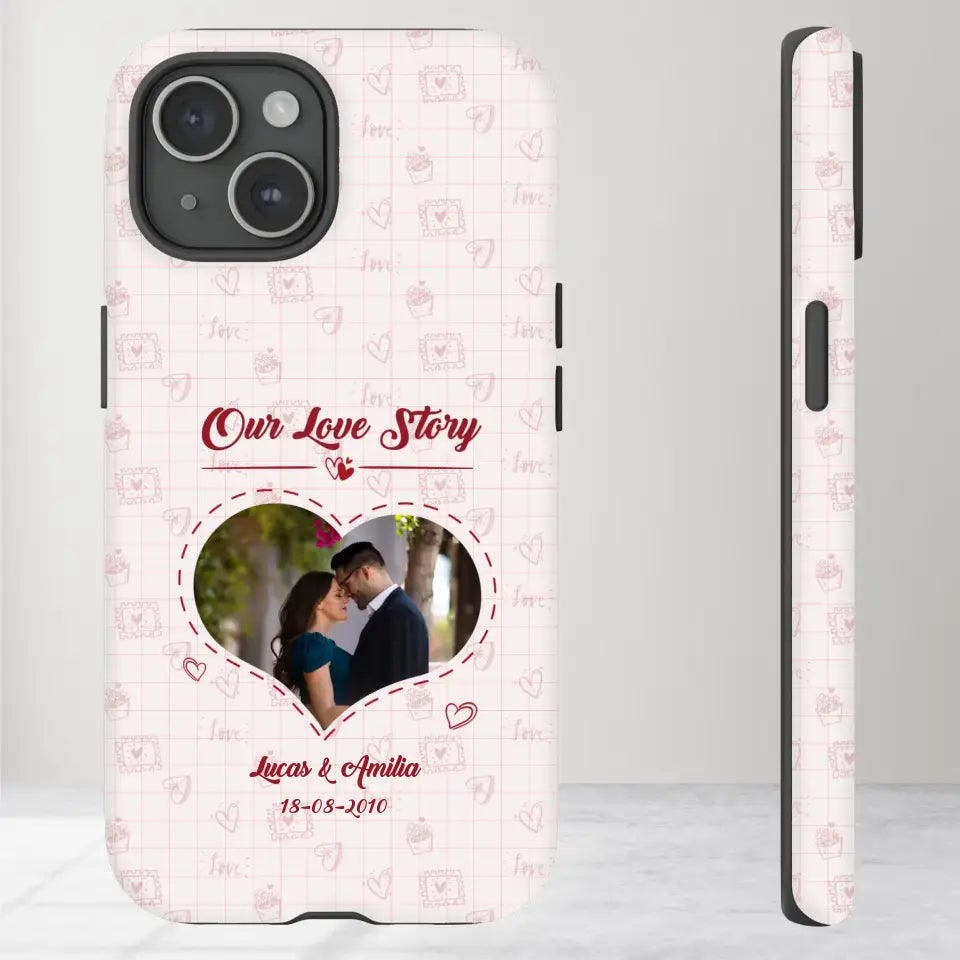 Our Love Story - Personalized Gifts for Couples - iPhone Tough Phone Case