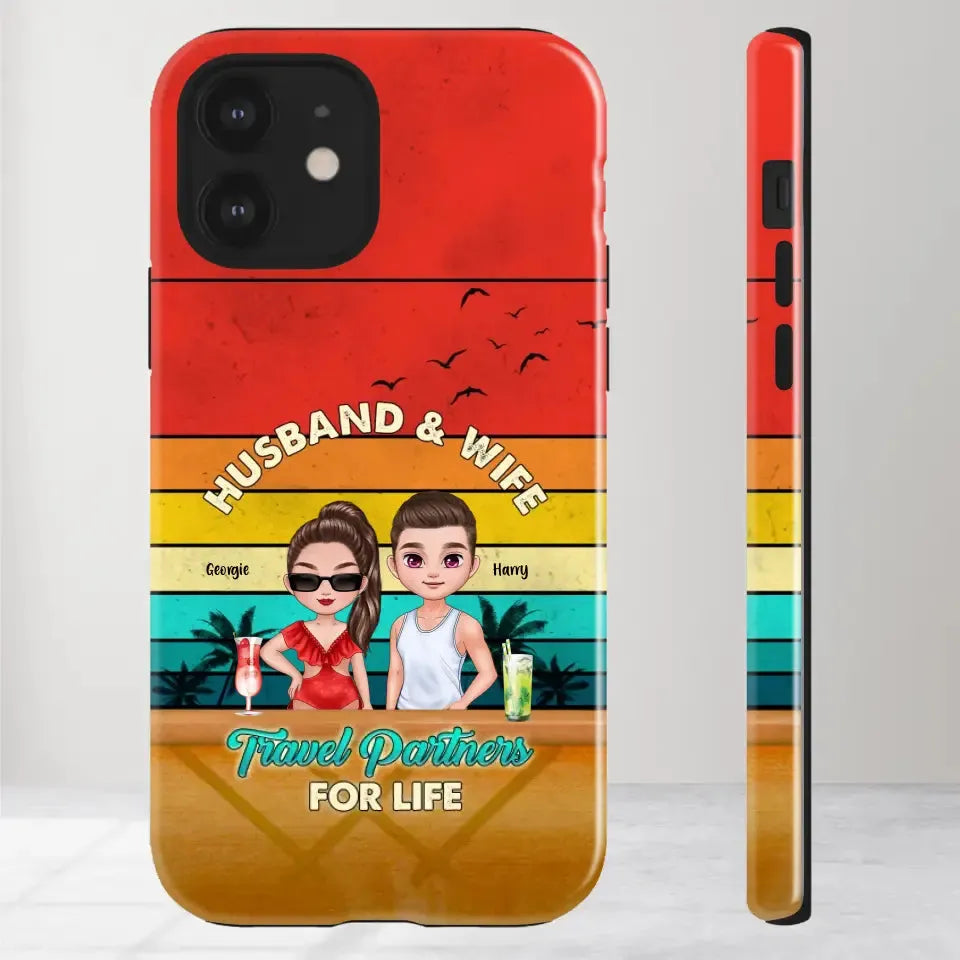 Travel Partners For Life - Personalized iPhone Tough Phone Case