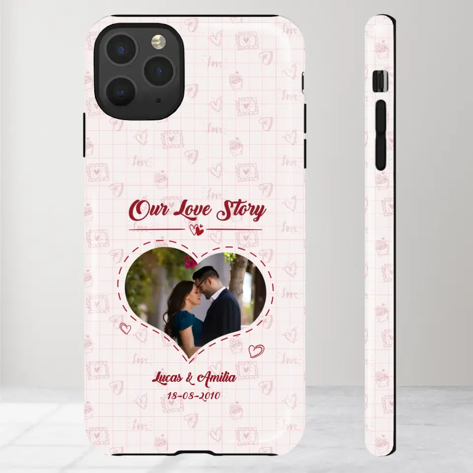 Our Love Story - Personalized Gifts for Couples - iPhone Tough Phone Case