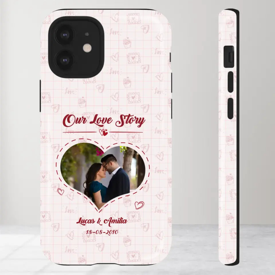 Our Love Story - Personalized Gifts for Couples - iPhone Tough Phone Case