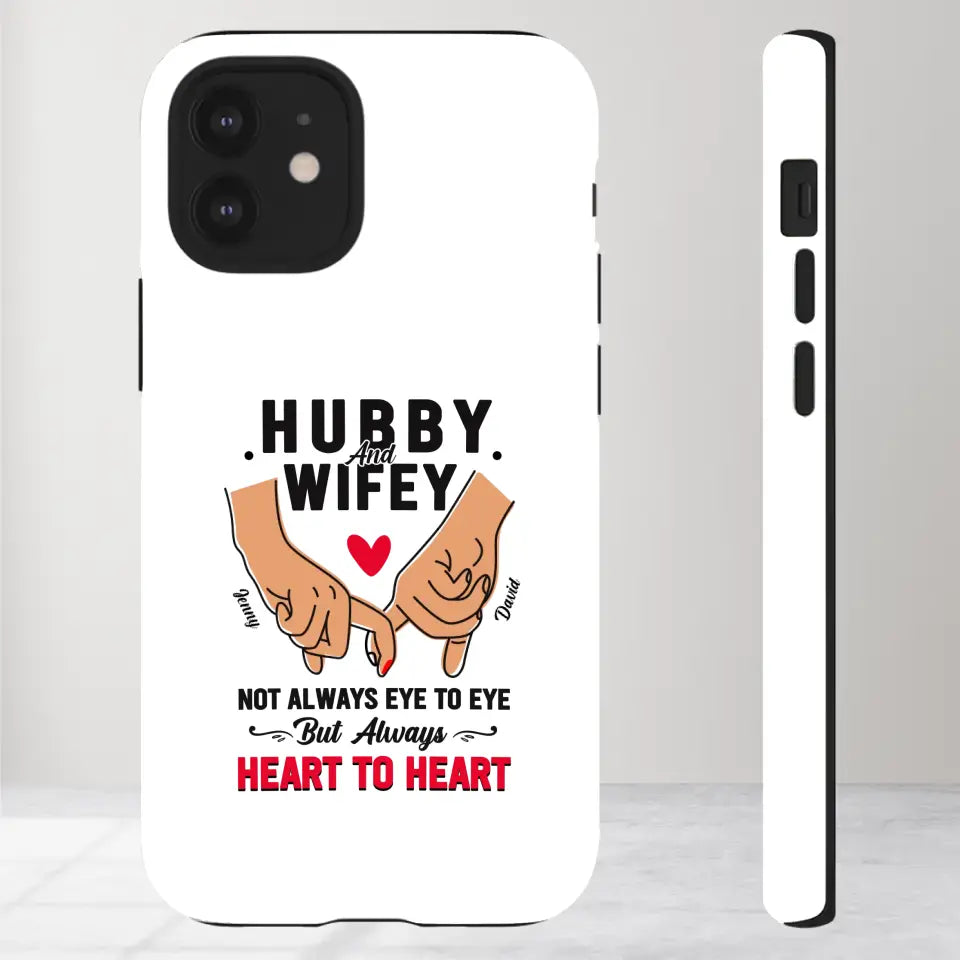 Hubby and Wifey - Personalized Gifts For Couples - iPhone Tough Phone Case