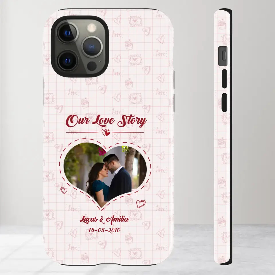 Our Love Story - Personalized Gifts for Couples - iPhone Tough Phone Case