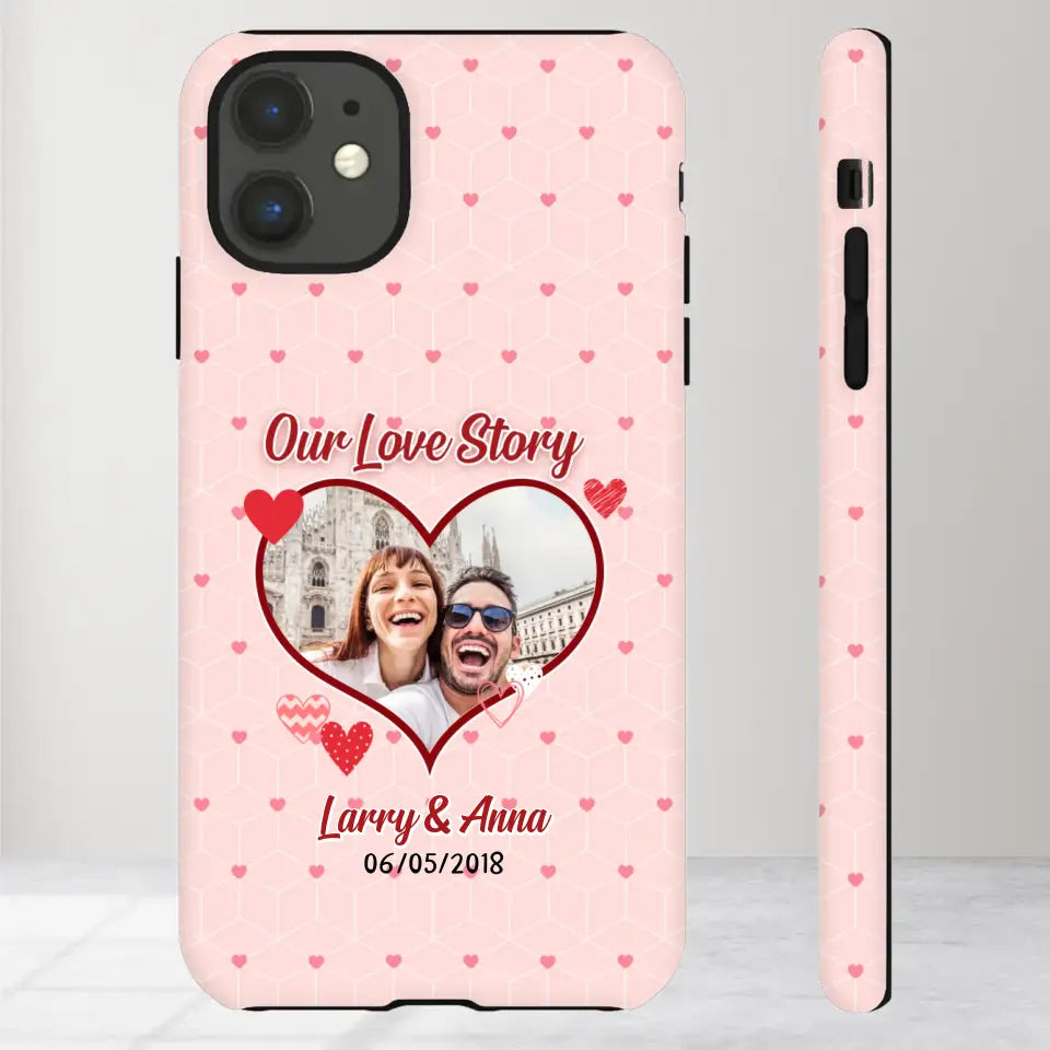 Our Love Story In Lively Life - Personalized Gifts For Couples - iPhone Tough Phone Case