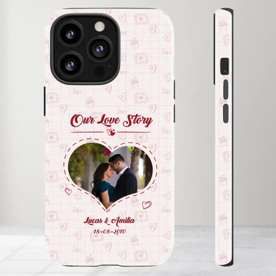 Our Love Story - Personalized Gifts for Couples - iPhone Tough Phone Case