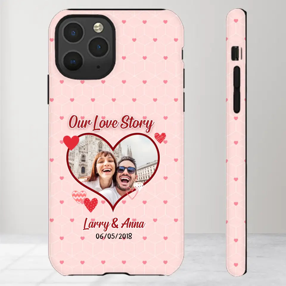 Our Love Story In Lively Life - Personalized Gifts For Couples - iPhone Tough Phone Case