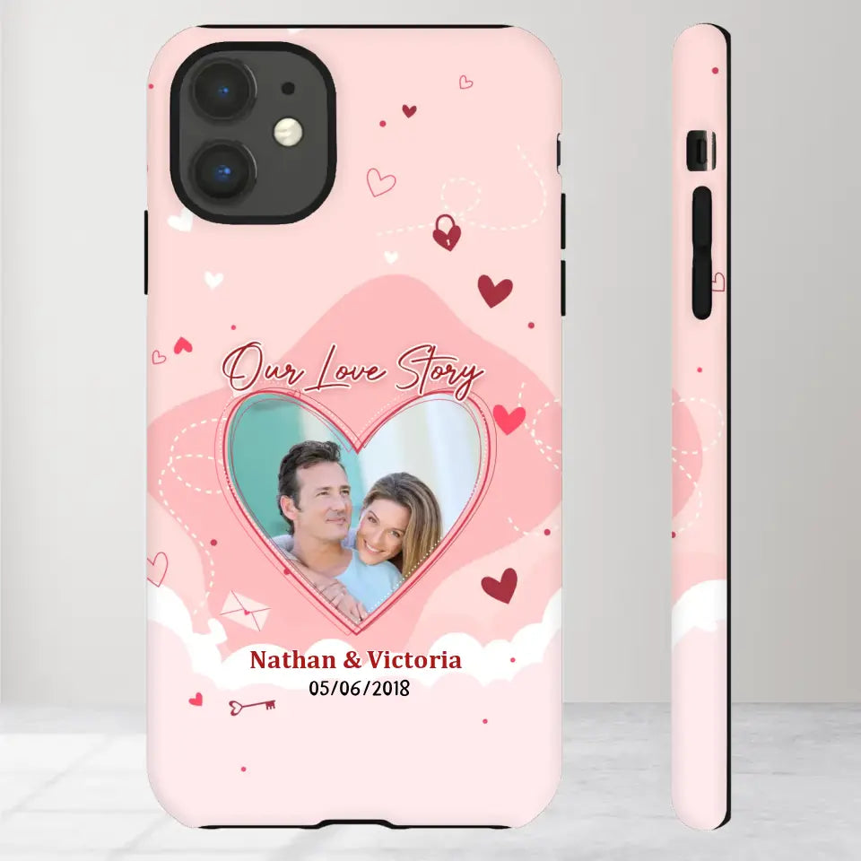 Our Love Story Till The Last Day - Personalized Gifts For Couples - iPhone Tough Phone Case