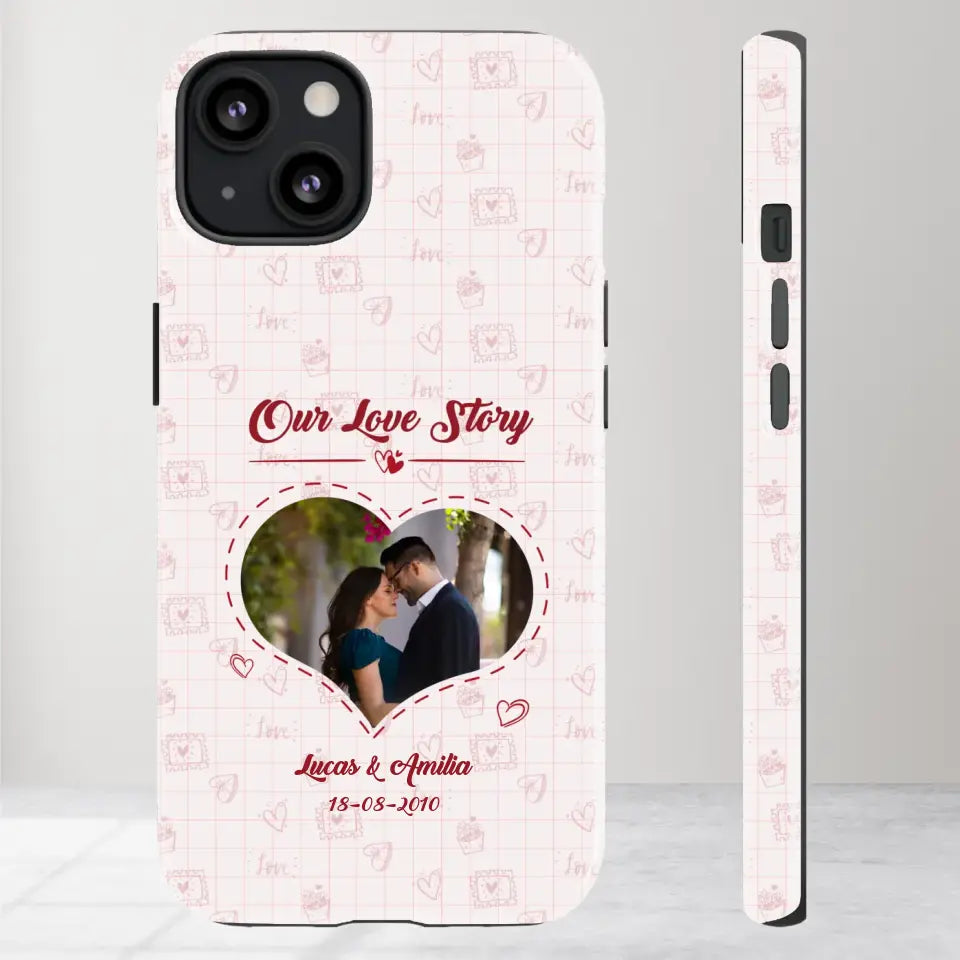 Our Love Story - Personalized Gifts for Couples - iPhone Tough Phone Case