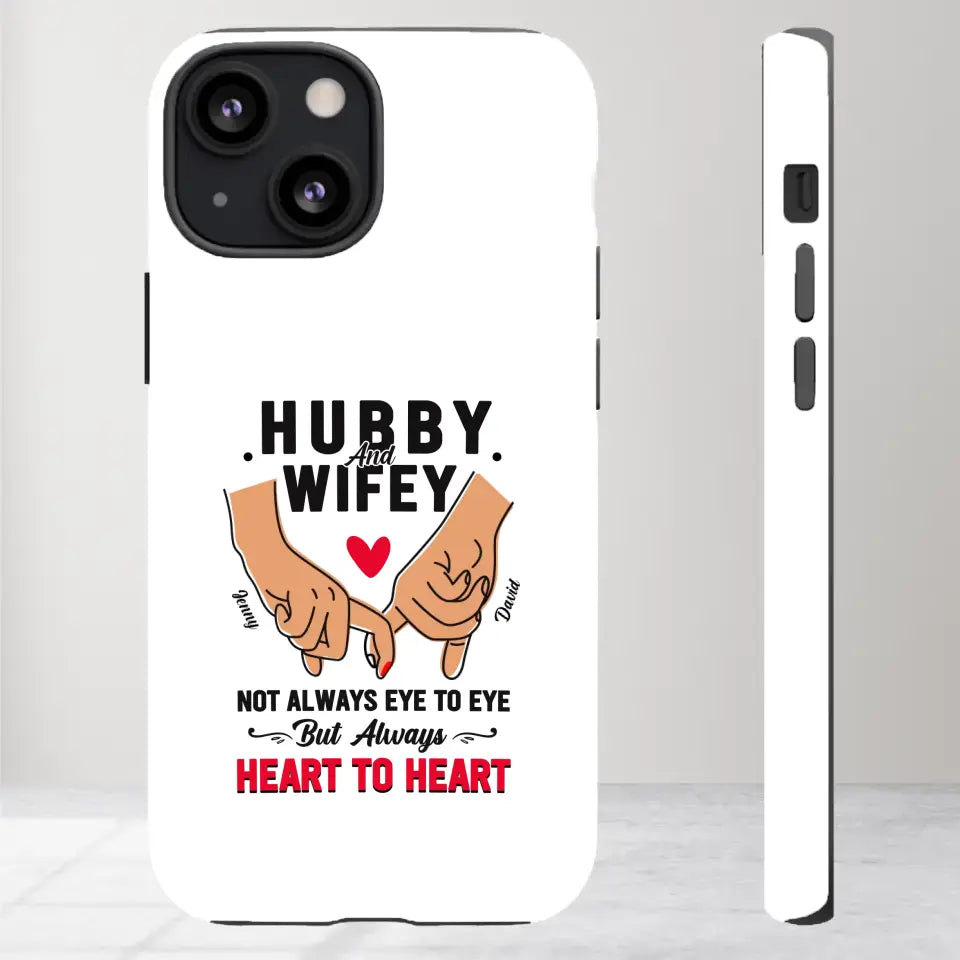 Hubby and Wifey - Personalized Gifts For Couples - iPhone Tough Phone Case