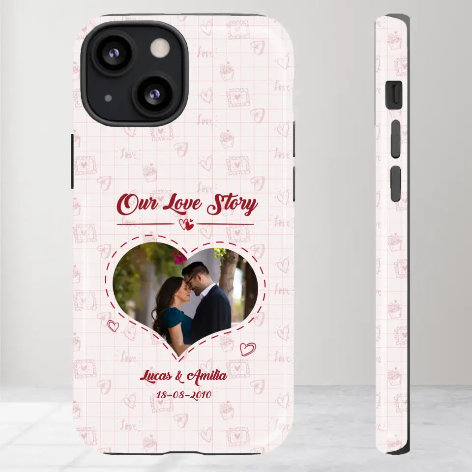 Our Love Story - Personalized Gifts for Couples - iPhone Tough Phone Case