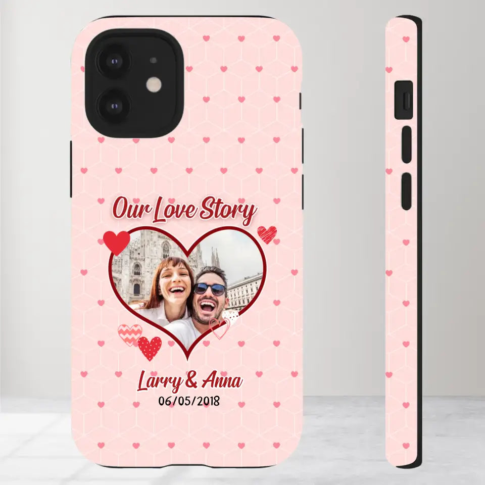 Our Love Story In Lively Life - Personalized Gifts For Couples - iPhone Tough Phone Case