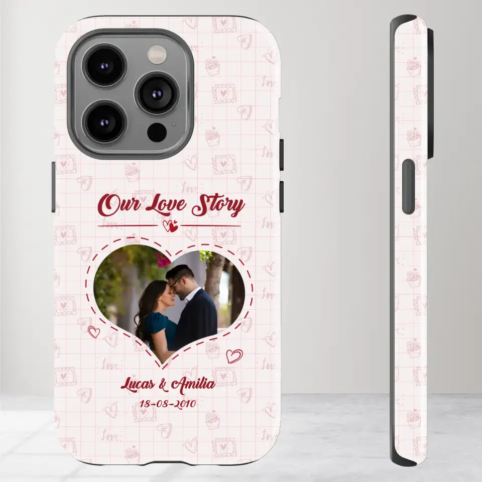 Our Love Story - Personalized Gifts for Couples - iPhone Tough Phone Case