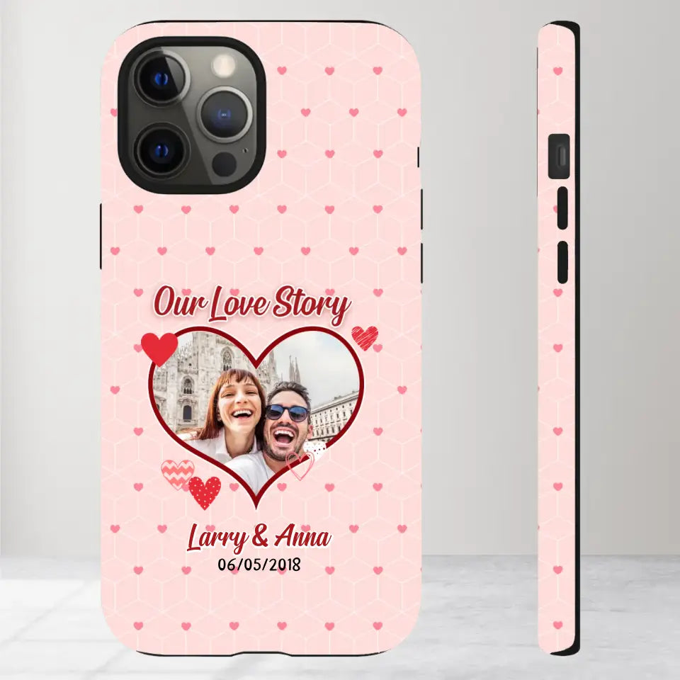 Our Love Story In Lively Life - Personalized Gifts For Couples - iPhone Tough Phone Case