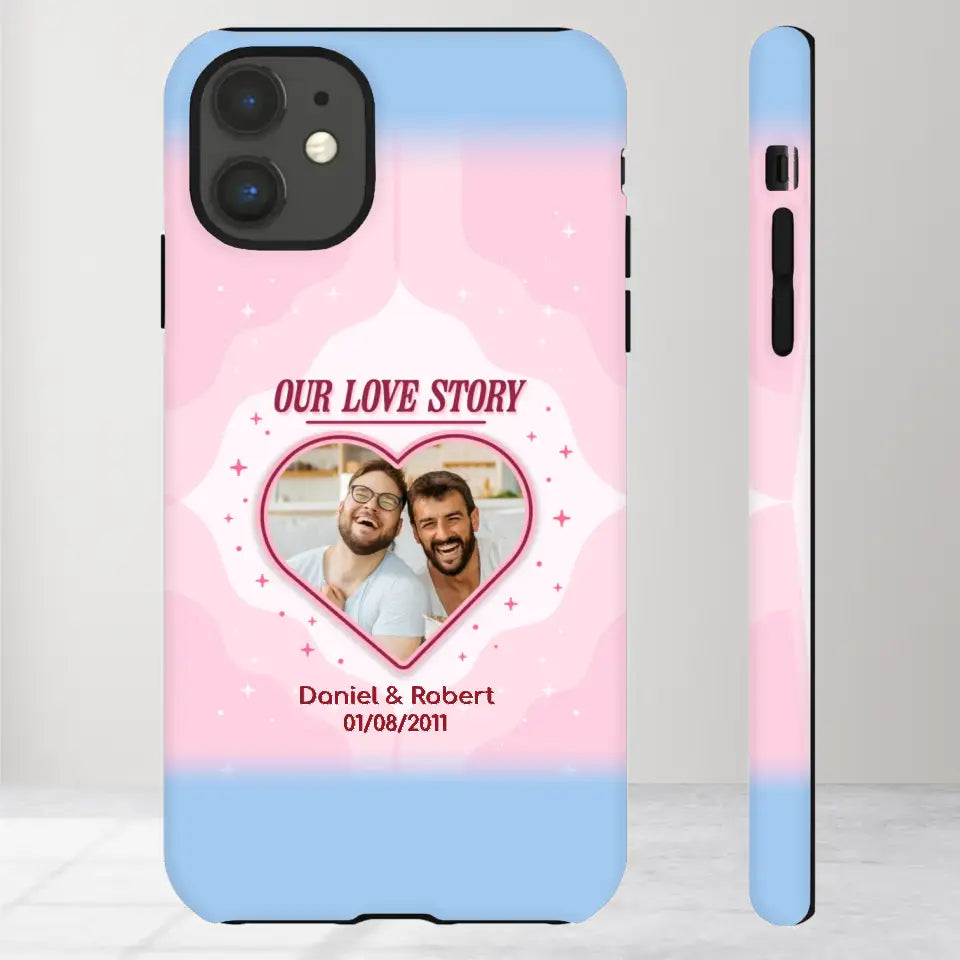 Our Love Story Our Treasure - Personalized Gifts For Couples - iPhone Tough Phone Case