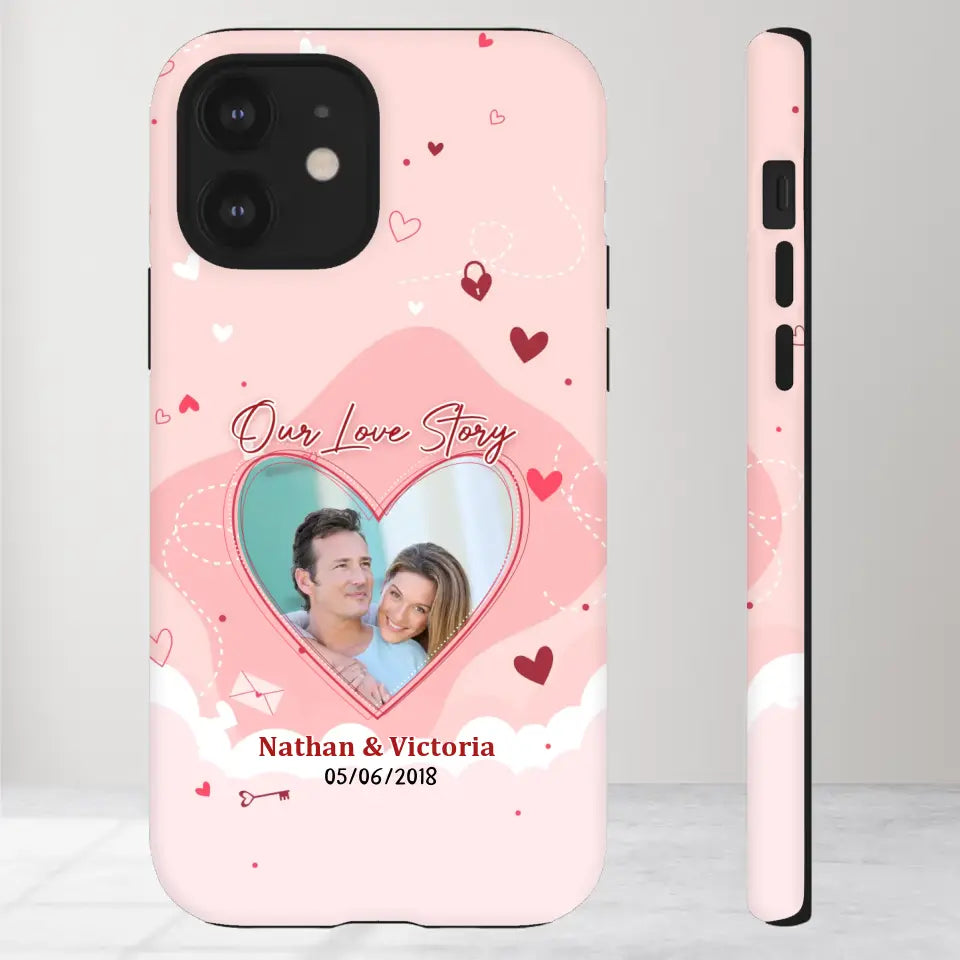 Our Love Story Till The Last Day - Personalized Gifts For Couples - iPhone Tough Phone Case