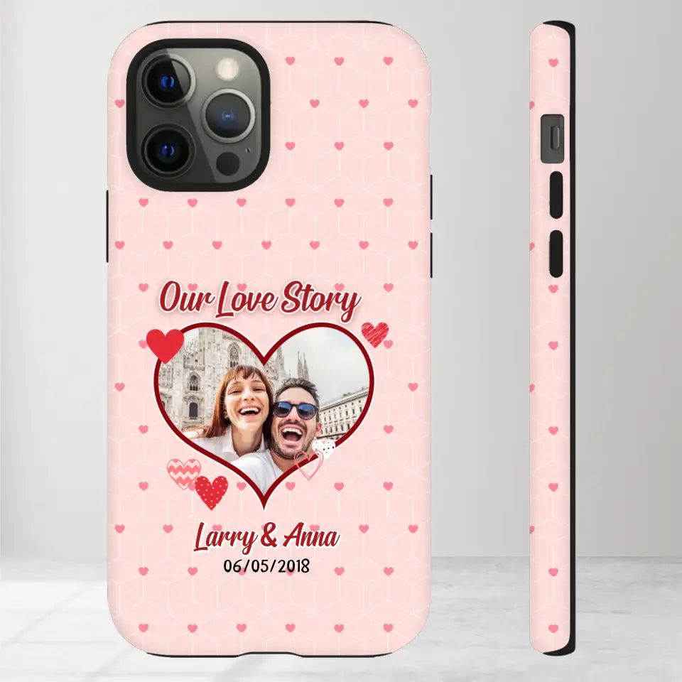 Our Love Story In Lively Life - Personalized Gifts For Couples - iPhone Tough Phone Case