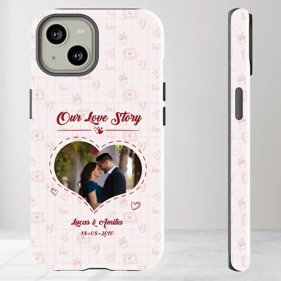 Our Love Story - Personalized Gifts for Couples - iPhone Tough Phone Case