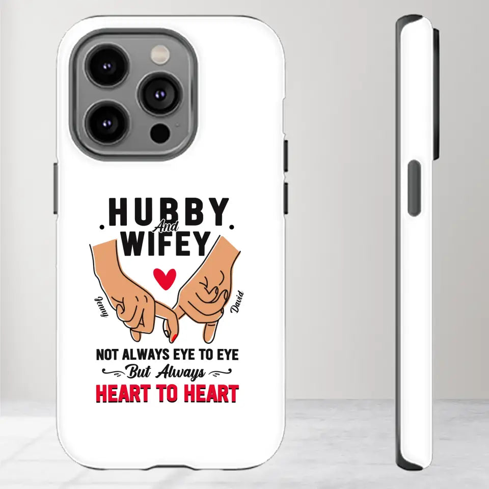 Hubby and Wifey - Personalized Gifts For Couples - iPhone Tough Phone Case