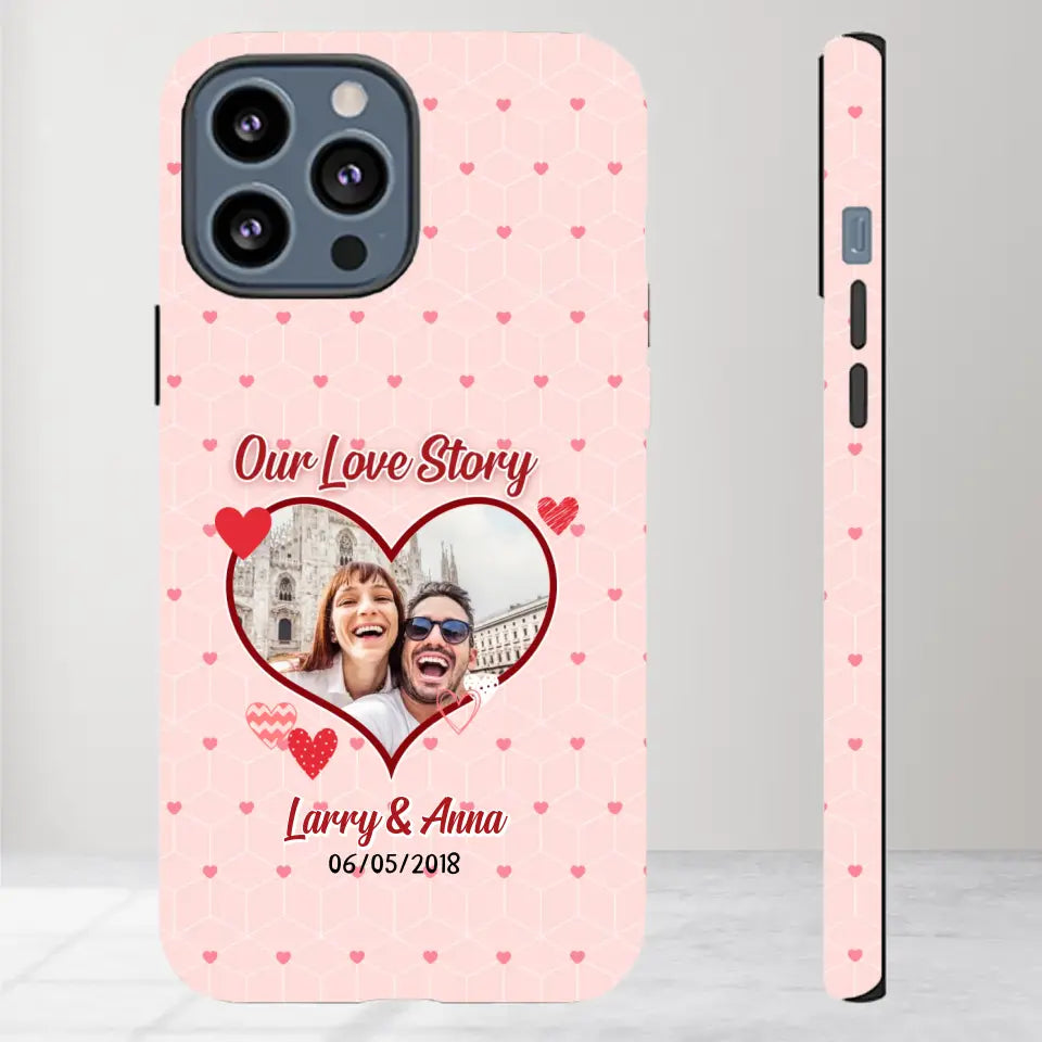 Our Love Story In Lively Life - Personalized Gifts For Couples - iPhone Tough Phone Case