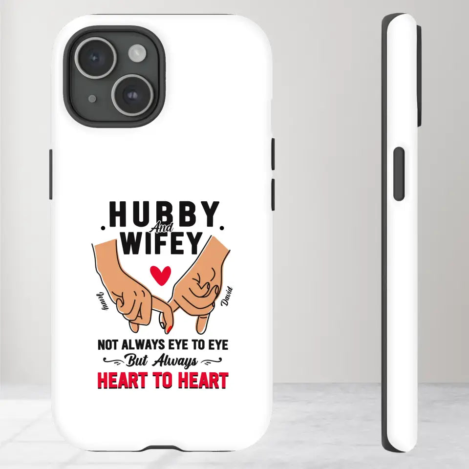 Hubby and Wifey - Personalized Gifts For Couples - iPhone Tough Phone Case